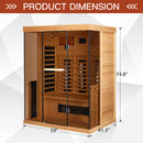 EROMMY Infrared Sauna 3 Person with Full Spectrum Heaters for Home or Gym